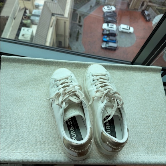 Golden Goose Shoes - White and Gold Golden Goose